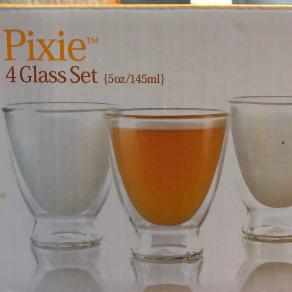 Teavana Frosted Glass 5 oz Pixie Tea Set (4)